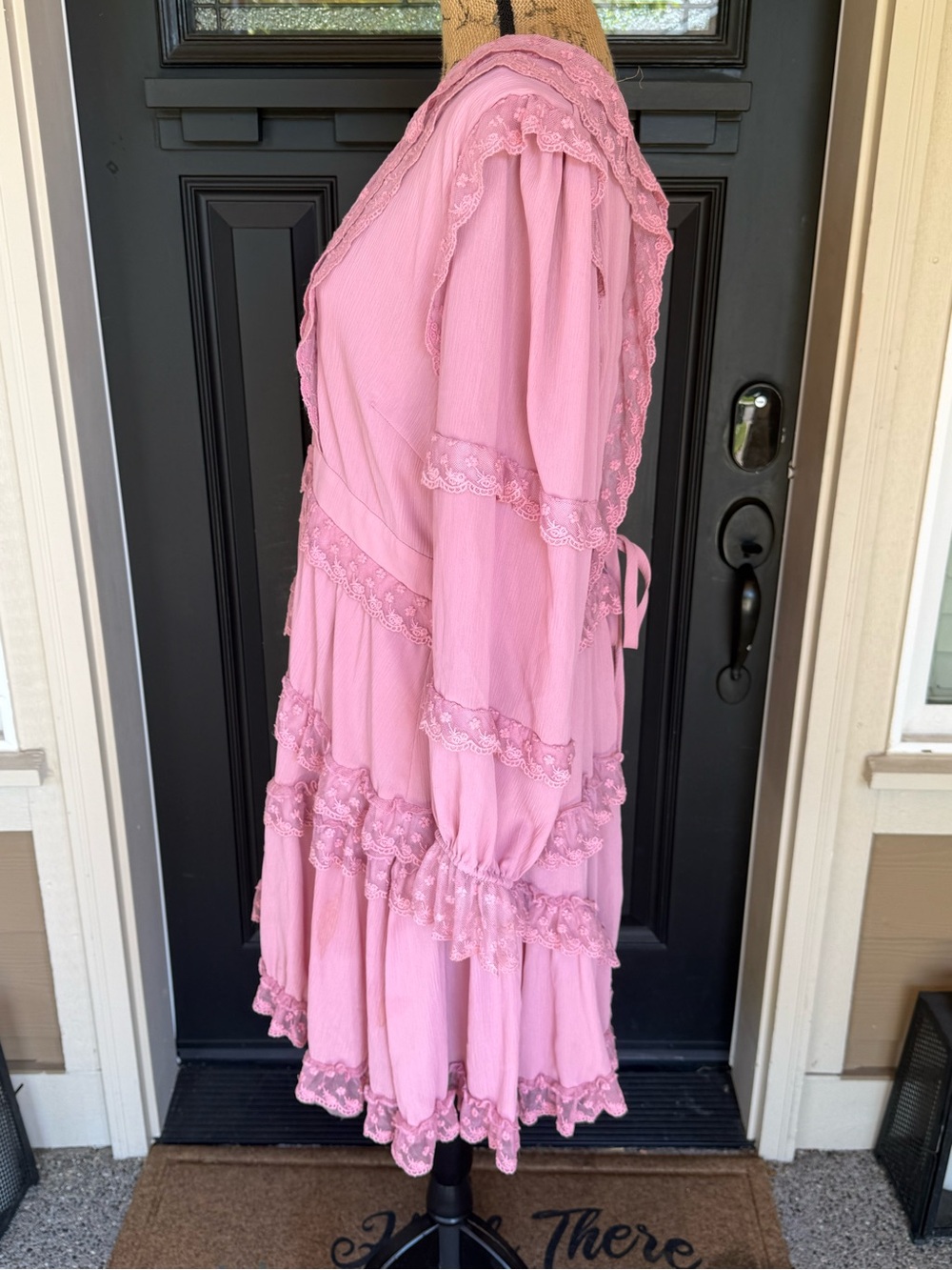 L'ATISTE Rose Boho Cottagecore Coquette Fairy Romantic Lace Up Back 1X - Picture 6 of 8
